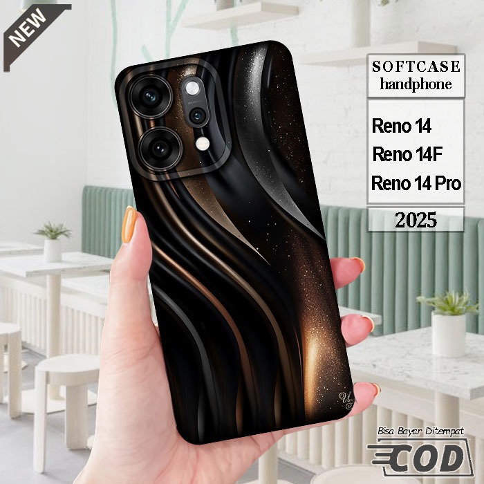 เคส OPPO RENO 14 _OPPO RENO 14F _OPPO RENO 14 PRO _เคสซิลิโคนสีดําใสยืดหยุ่นสุดเท่