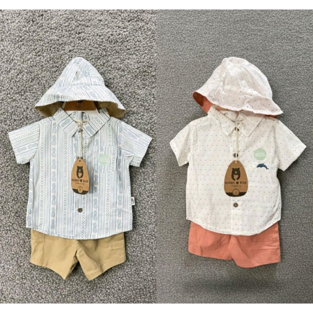 FASHION BABY BOY 3IN1 - BABY BOY ONE SET ONESET HAT BABY BOY