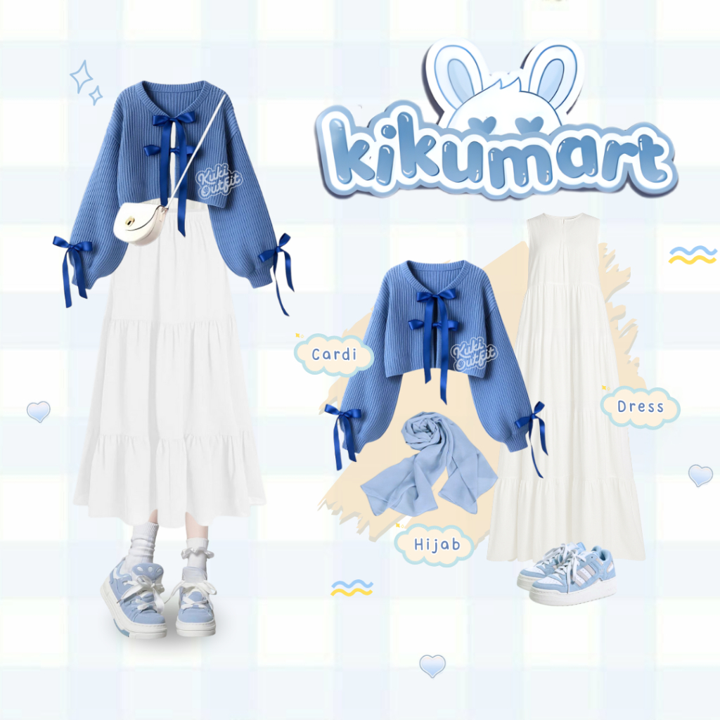 Kuki Outfit - Princess Womens Cardigan (Ribbon Ribbon Coquette กระโปรงกางเกง) Oneset Birthday Party 