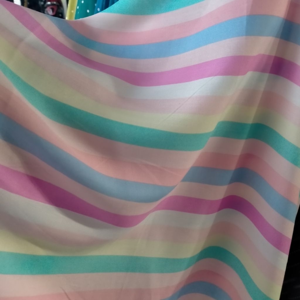 ใหม่! ผ้าคอตตอนเรยอน _Rayon Cotton Motif_ผ้าฝ้ายเรยอนพรีเมี่ยม ราคาที่ระบุ/เมตรครึ่ง (0.5 mtr)