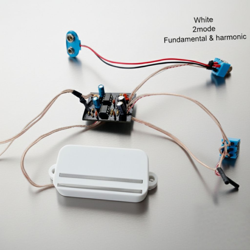 ปิ๊กอัพกีต้าร์ Humbucker สีขาว Sustainmental & Harmonic) + ชุด Sema | รองรับกีตาร์ทุกยี่ห้อ
