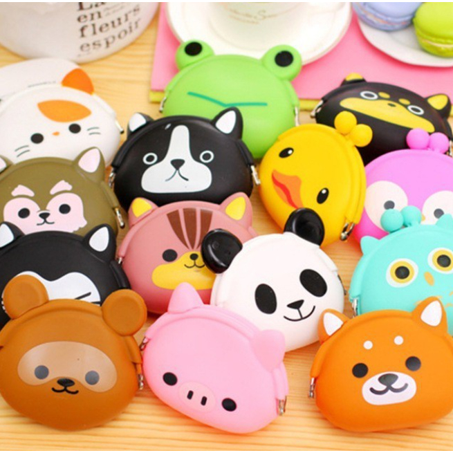 SILICONE CHARACTER COIN WALLET / CARTOON COIN WALLET / JELLY COIN WALLET / CUTE DUCK MOTIF COIN HOLD