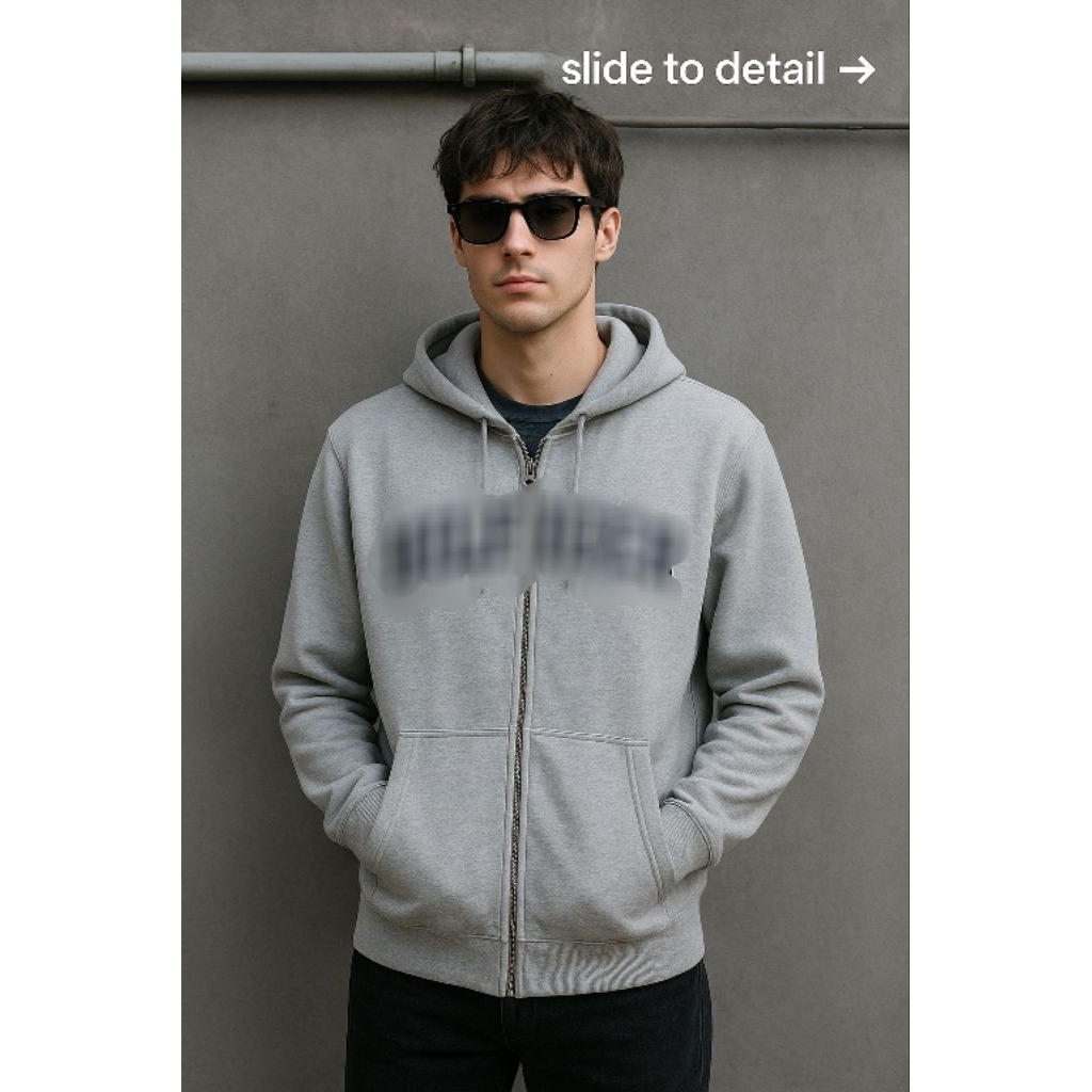 (BIG SIZE) เสื้อฮู้ดมีซิป T**MY HI***GER 01 ไซส์ XL (P73 x L61)