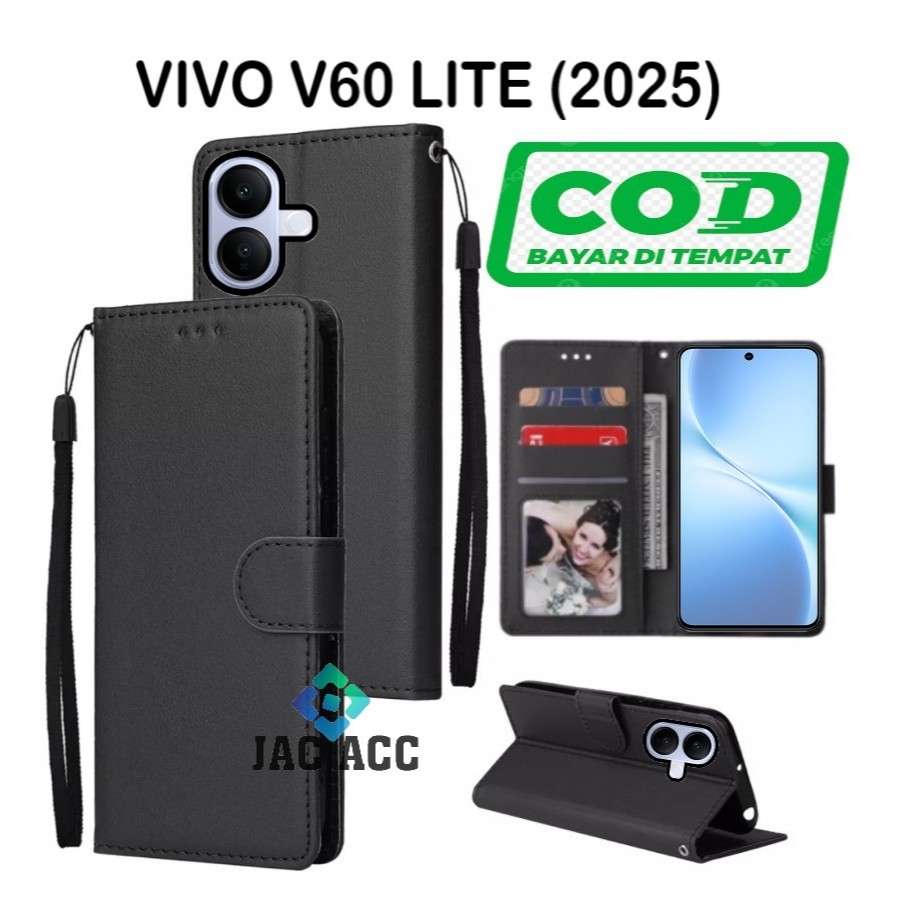 PREMIUM HP FLIP CASE สําหรับ VIVO V60 LITE (2025) LEATHER FLIP CASE HP PREMIUM สําหรับ VIVO V60 LITE