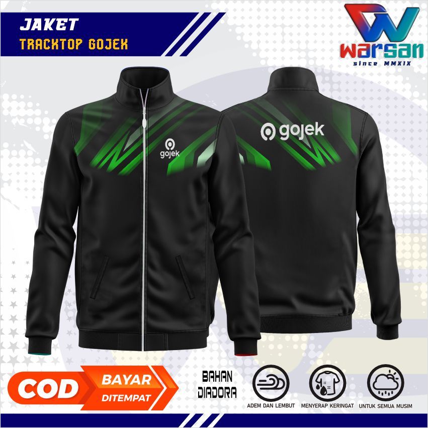 GOJEK SPORTS JACKET / GOJEK DIADORA TRACKTOP JACKET / GOJEK PRINTING WARSAN TRACKTOP DRIVER