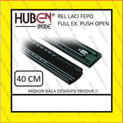 HUBEN FEPO 40 ซม. Push To Open Full Extension Drawer Rail Tip บน PTO