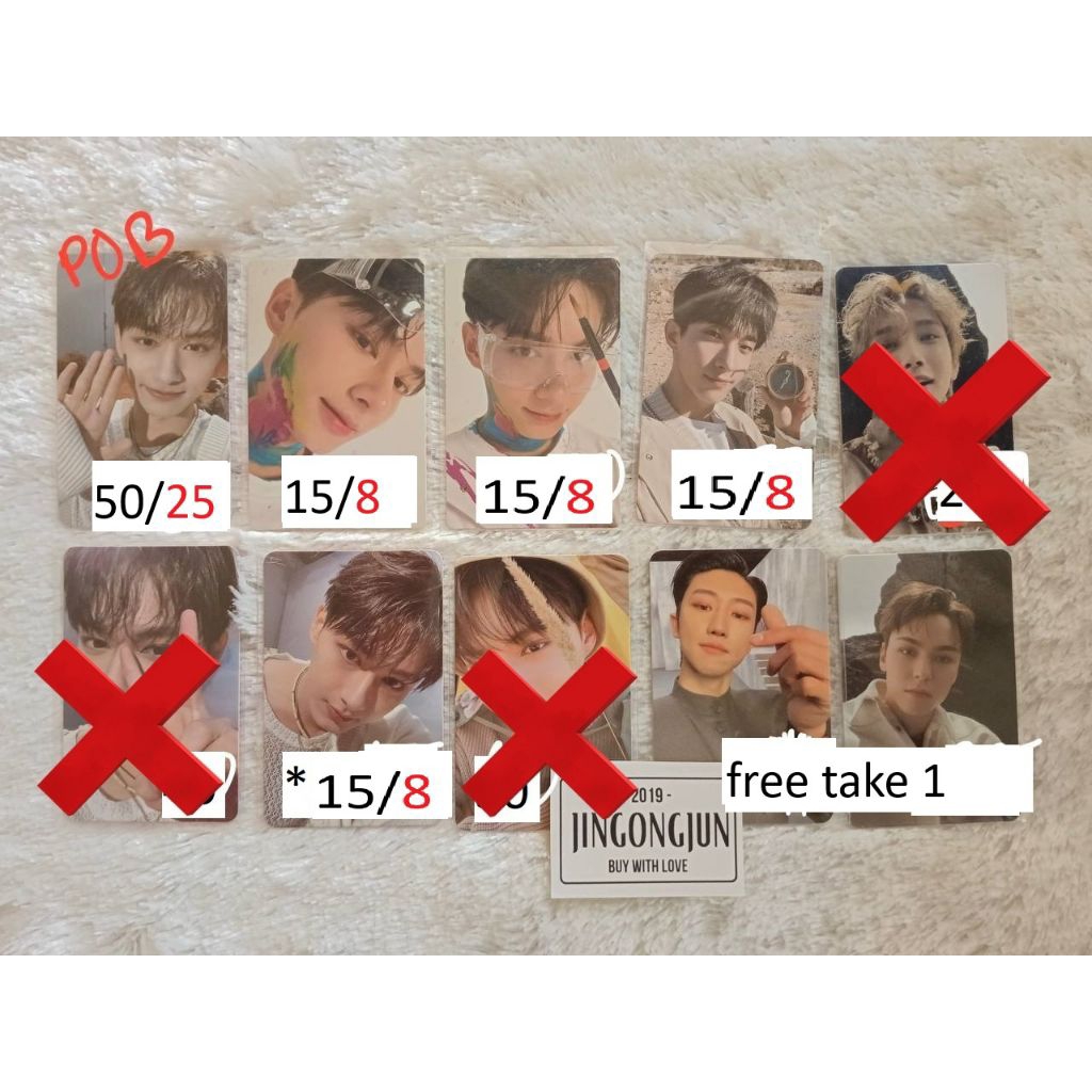 (PRICE NOT PACKING) FTS Face The Sun seventeen svt pc photocard pub bene carver กะรัต ver jun dk dok
