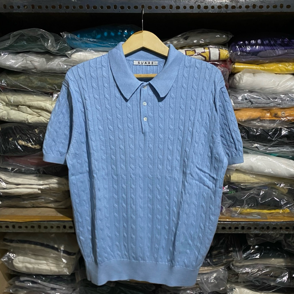 สาย Suare Kr Knit Polo Blue Size L 64x56