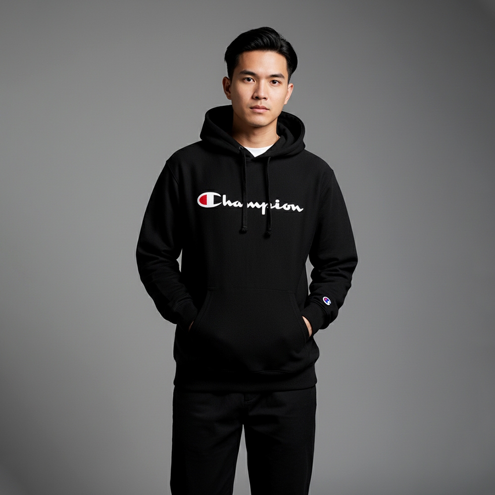 CHAMPION Mens Hoodie Mens Distro Hoodie เสื้อแจ็คเก็ตผู้ชายวัสดุขนแกะ LSL_Shop