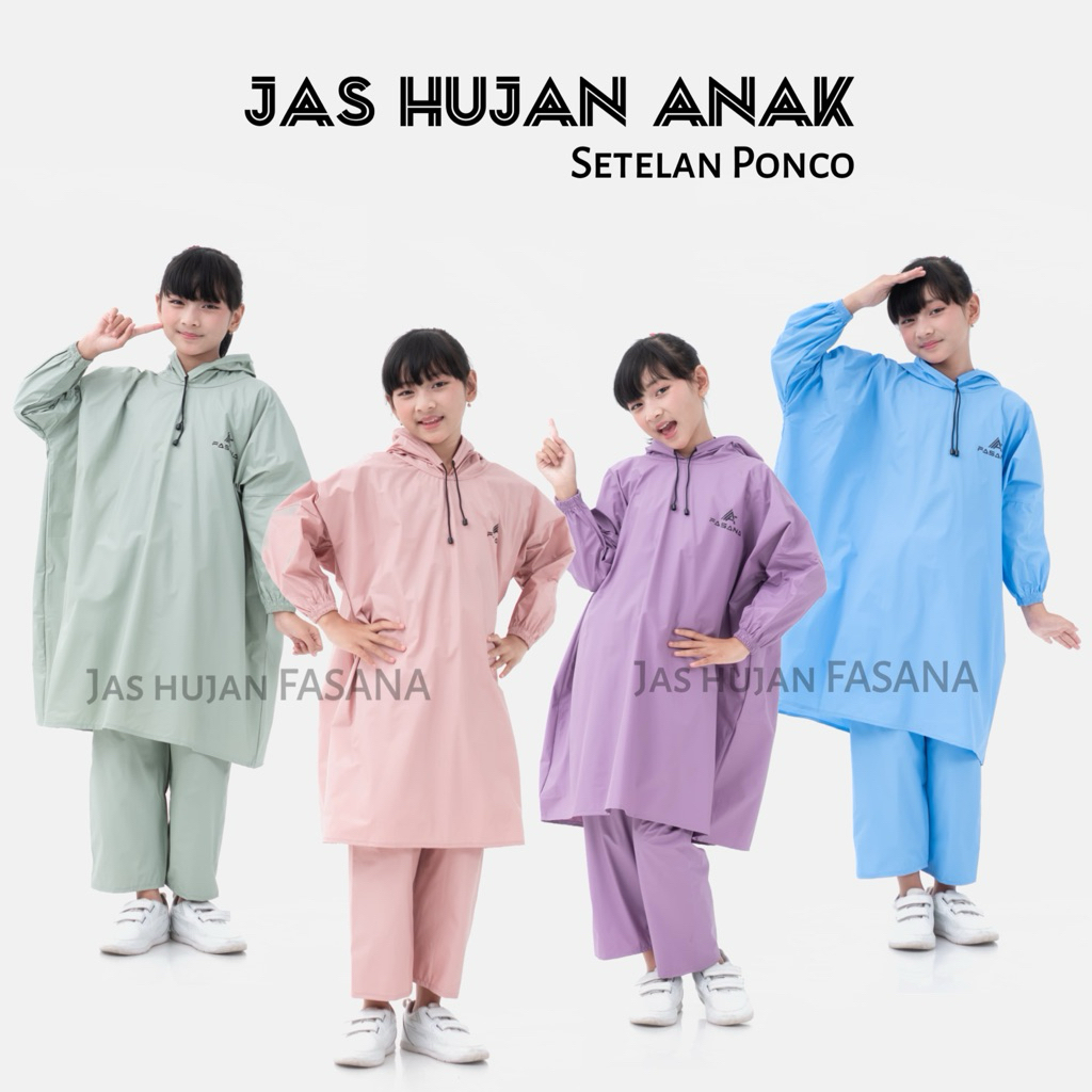 เสื้อกันฝนเสื้อกันฝนเด็กตัวละครHoodieชายหญิงวัสดุหนาAnti-Sapped By Fasana