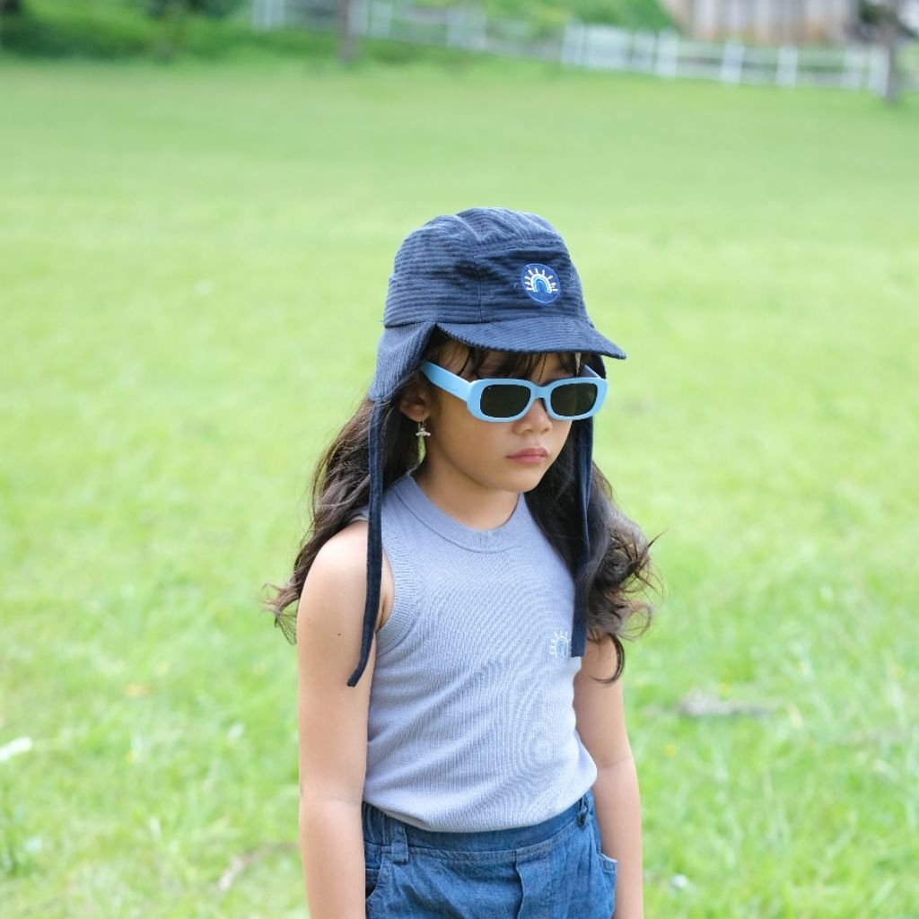 NILO CAMPER HAT - 1.1 Basic Corduroy Strap HAT for Kids, Boys, Girls, Unisex, Cute, Plain Box