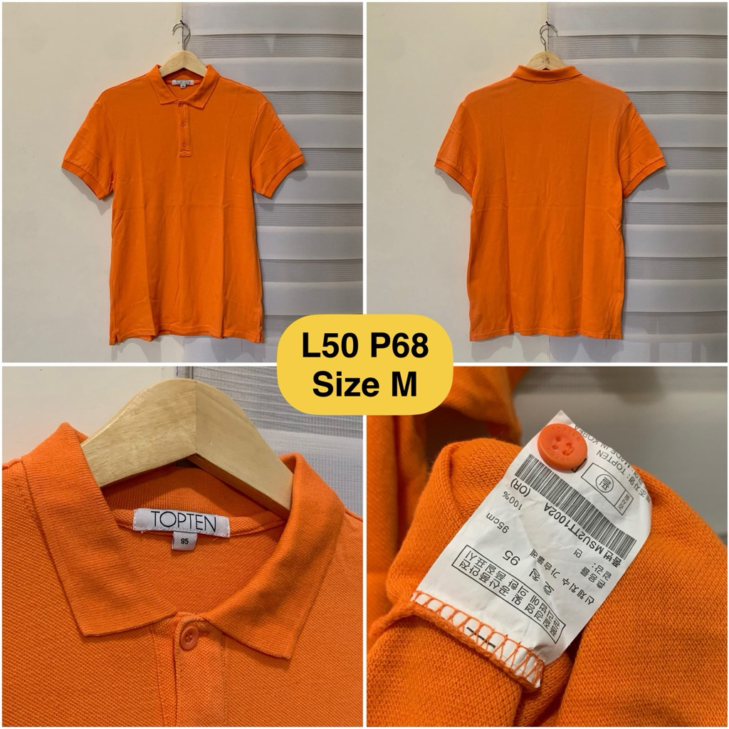 เสื้อโปโล Topten Orange ดั้งเดิม