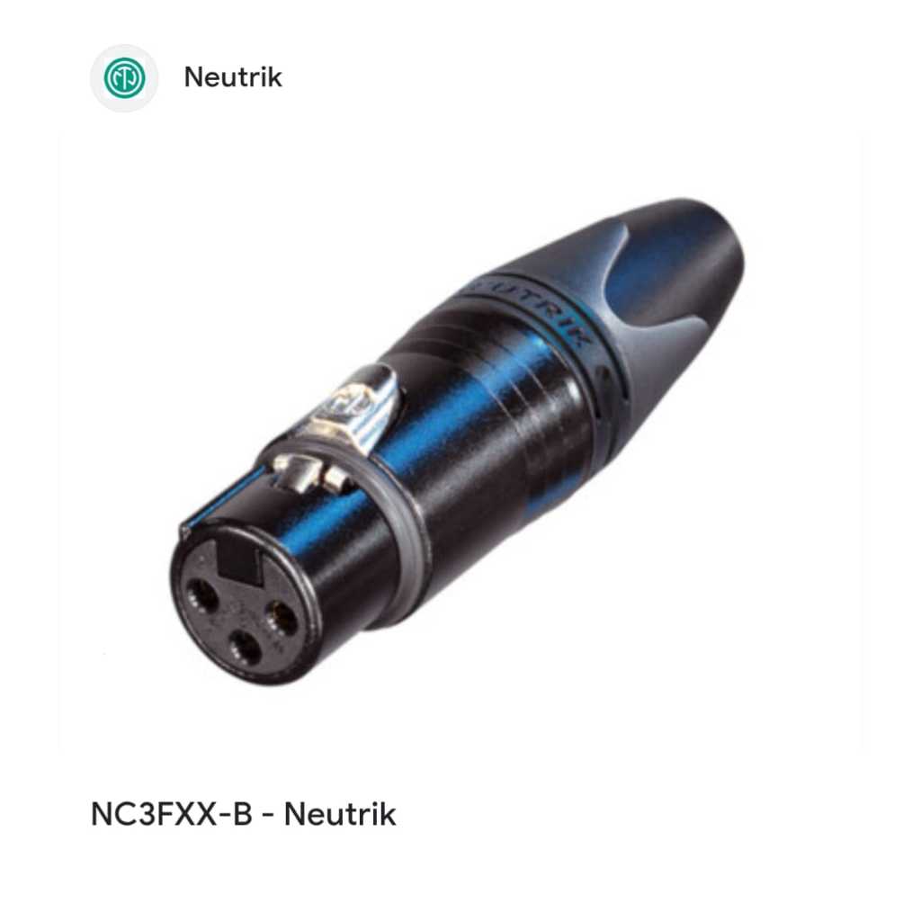 NEUTRIK XLR NC 3FXX-B หญิง NEUTRIK XLR NC 3FXX-B Connector Original Neutrik