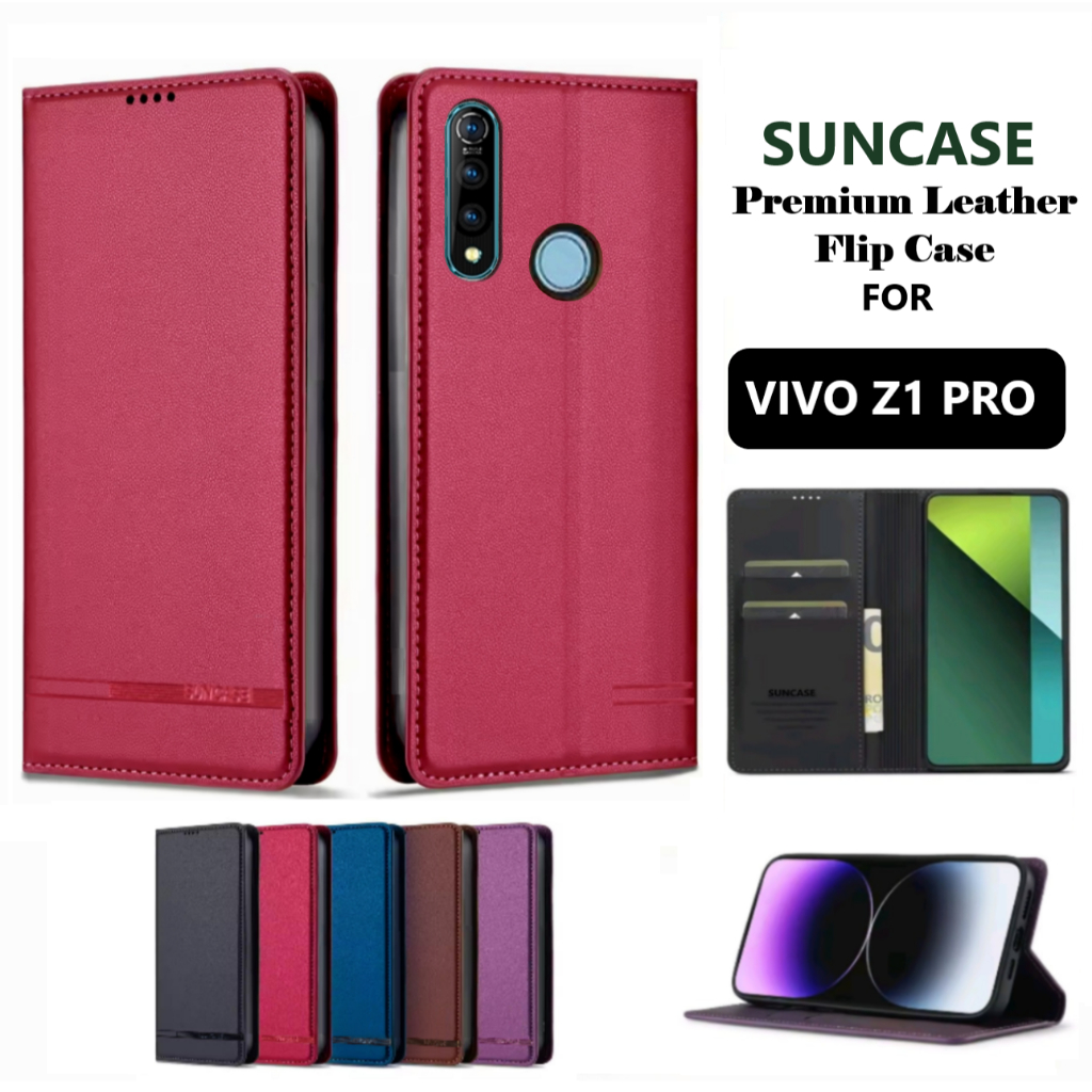 CASE HO สําหรับ VIVO Z1 PRO PREMIUM FLIP WALLET LEATHER CASE WALLET CASING STANDING