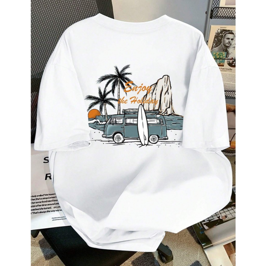 เสื้อยืด Enjoy Holiday Distro - เสื้อยืด Distro สําหรับผู้ชายและผู้หญิง