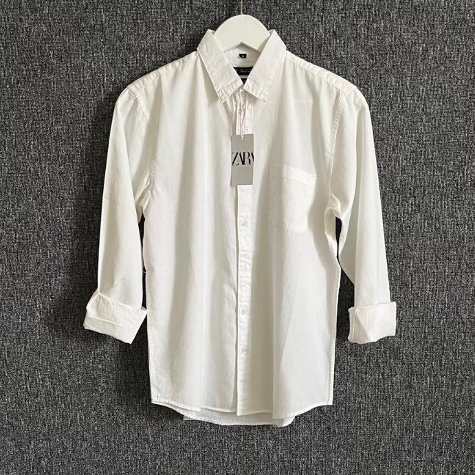 KATUN KEMEJA Zara เสื้อเชิ้ตตัวยาวเสื้อเชิ้ตธรรมดาเสื้อเชิ้ตเข้ารูปเสื้อเชิ้ตพื้นฐานเสื้อเชิ้ตแขนยาวเสื้อเชิ้ตลําลองเสื้อเชิ้ตผู้ชาย Zera Cotton Twall Shirt - รูปที่ 7