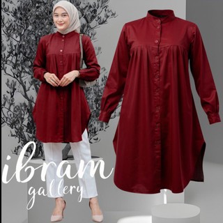 Tunik Polos Rayon Twill Premium Baju Atasan Wanita Muslim