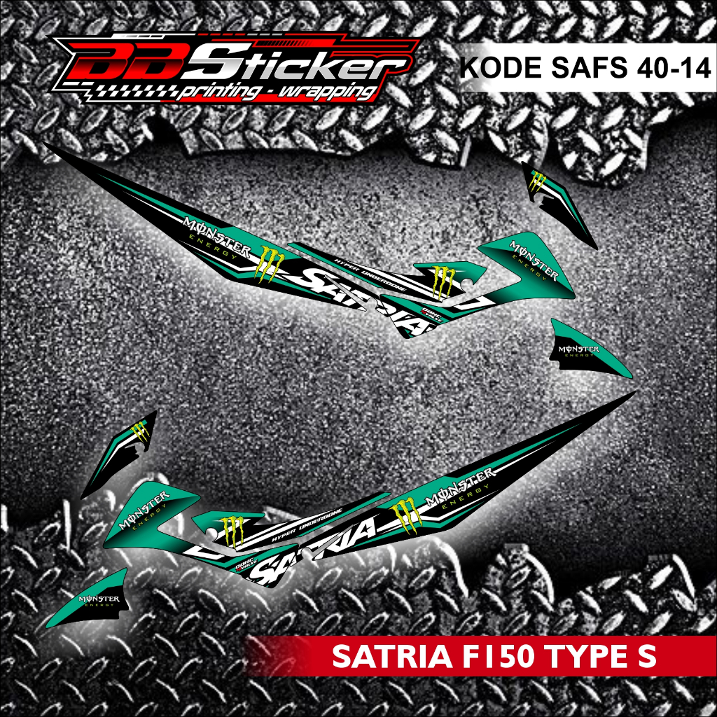 SUZUKI SATRIA FU 150 FACELIFT TYPE S แถบมอเตอร์ไซค์ | สติ๊กเกอร์ LIST SAFS 40 RACING