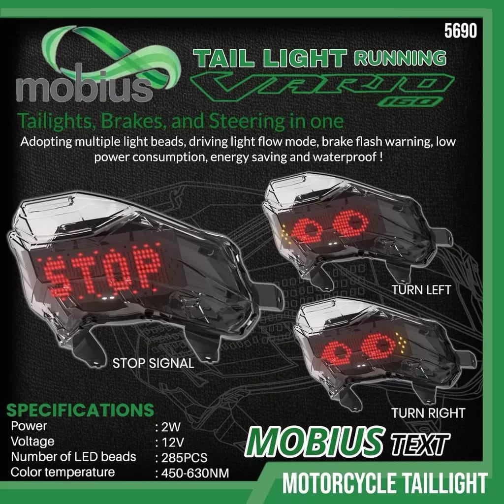 VARIO 160 CBS ABS STOPLAMP RUNNING TEXT MODEL 3 IN 1 ทั้งชุด