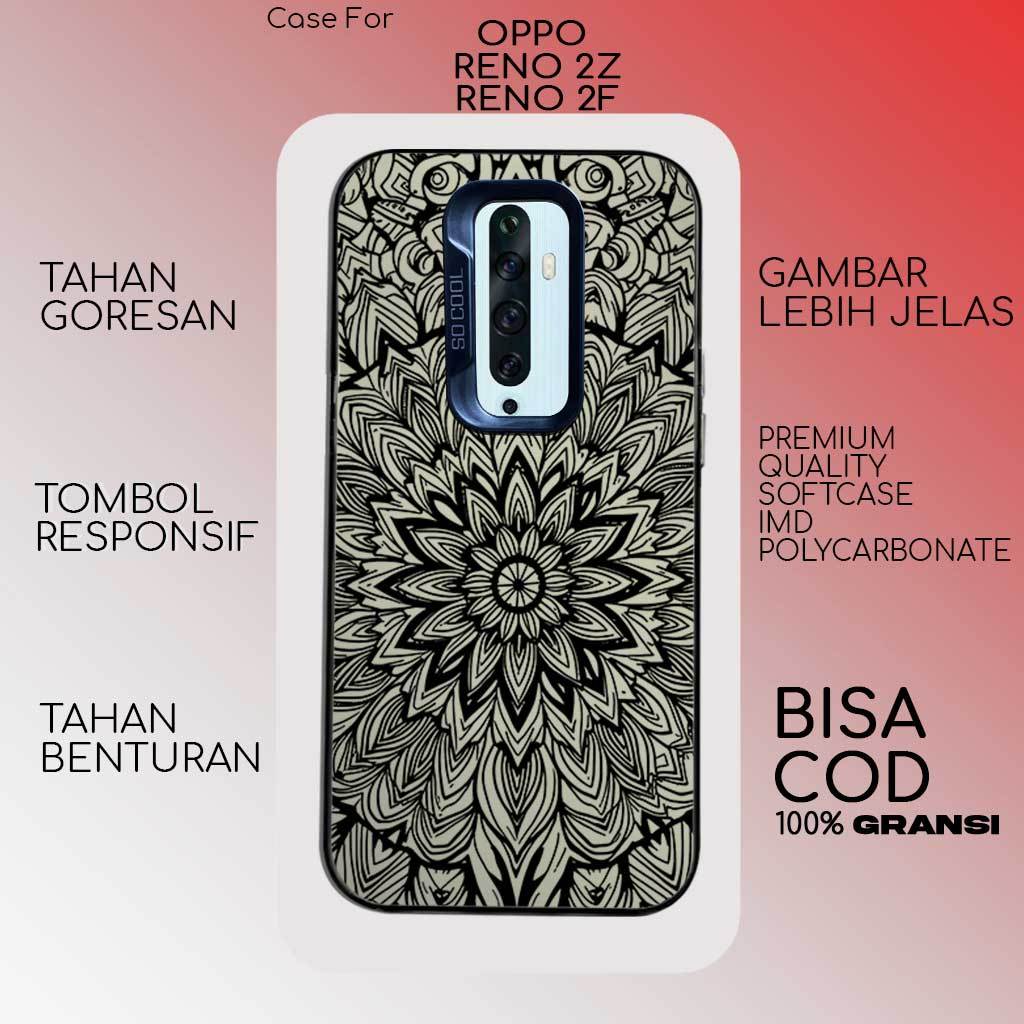 OPPO RENO 2F - 2Z CASE - SO COOL IMD PREMIUM CASE - BATIK ART Motif - สําหรับผู้ชายและผู้หญิง - HYBR