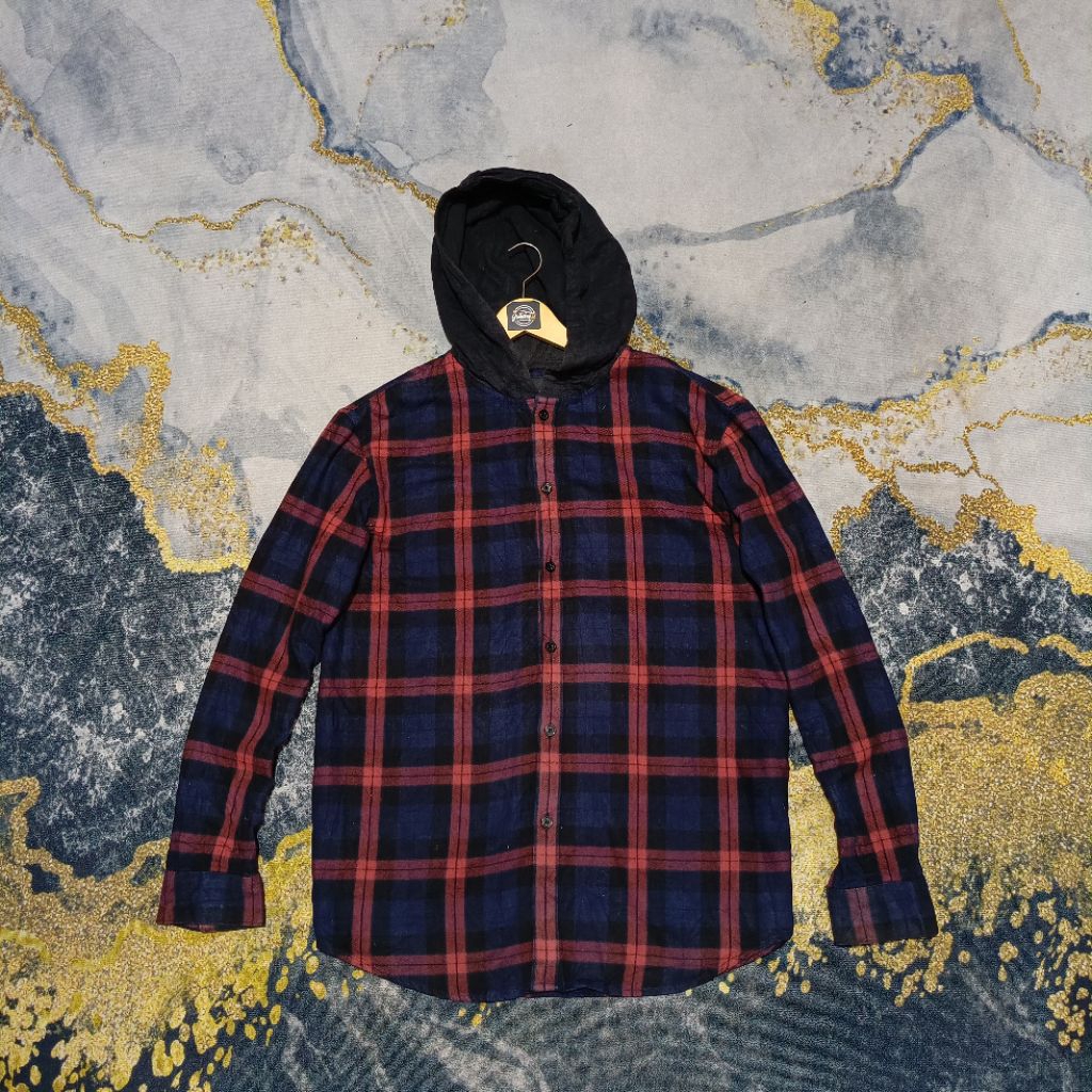 KEMEJA TBJ Nearby Flannel Hoodie Shirt