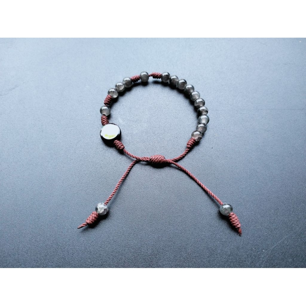 G653 HEAVY PEARL ROSARY BRACELET CRYSTAL GLASS JADE CATHOLIC SPIRITUAL BRACELET