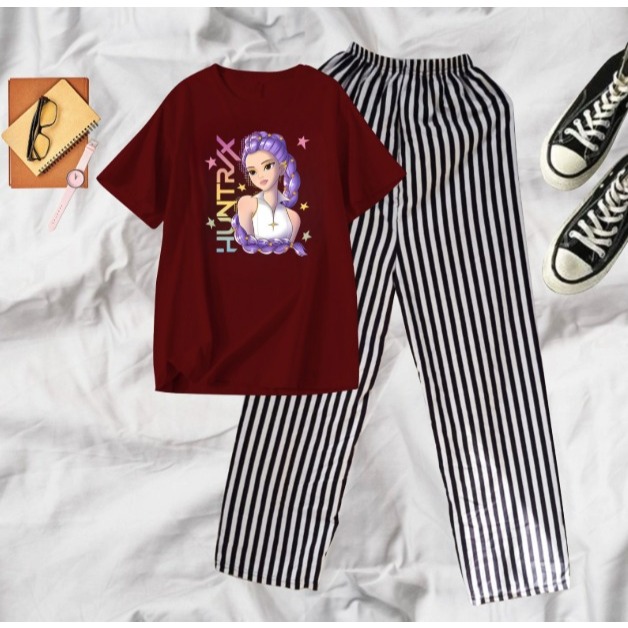 DTF STRIPED PANTS ชุดสตรี