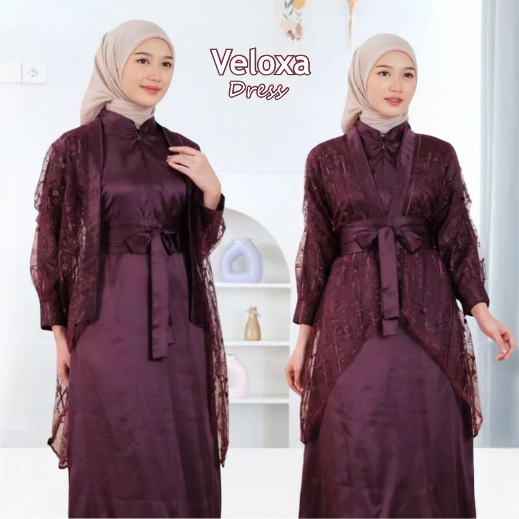 VELOXA DRESS - PREMIUM VIRAL DRESS, NEWEST DRESS, SILK PARTY DRESS, WEDDING DRESS, BRUKAT DRESS, MUS