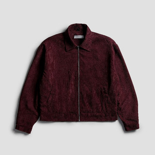 RHODES APPAREL - VERON CORDUROY BOXY CUT JACKET BURGUNDY
