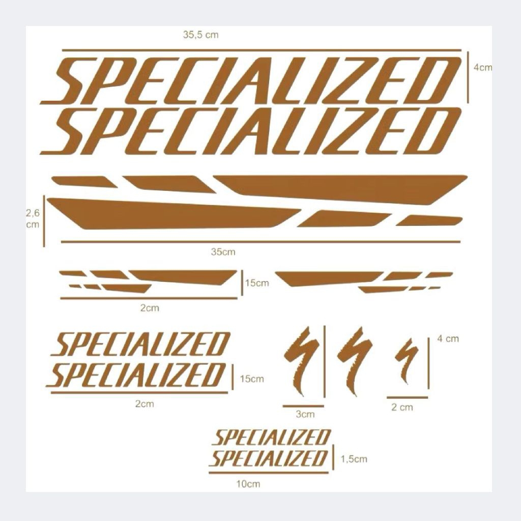 สติ๊กเกอร์จักรยานเสือภูเขาตัด SPECIALIZED