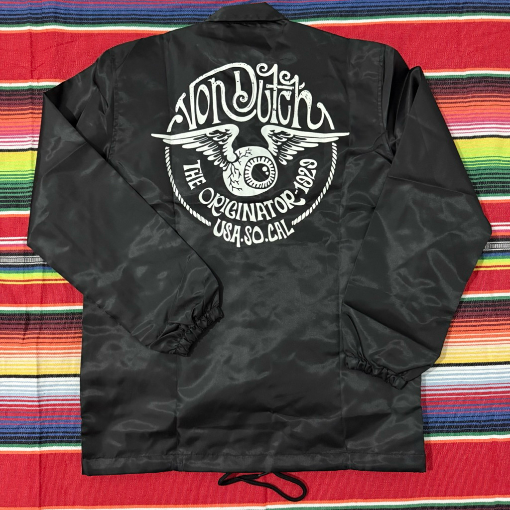 WIND BREAKER - VONDUTCH - SL - เสื้อแจ็คเก็ตสีดําดั้งเดิม