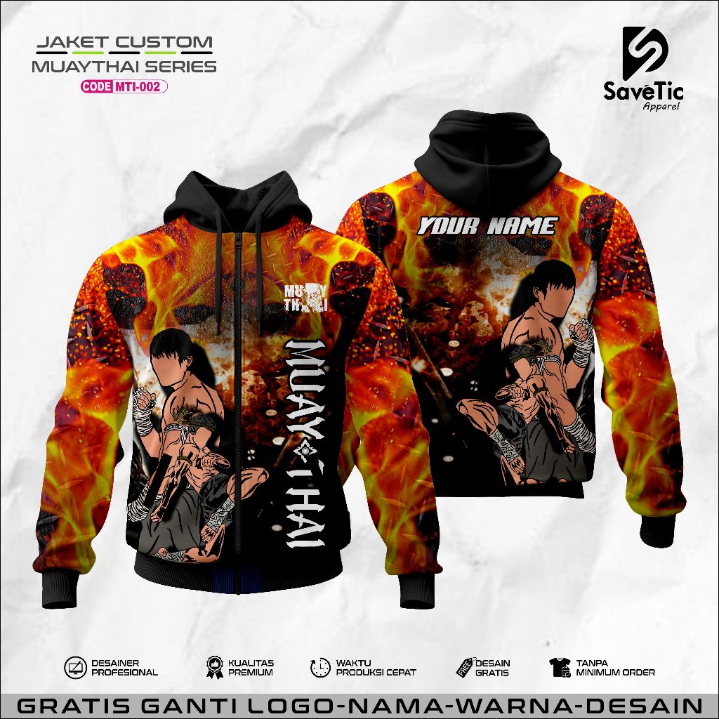 ระเหิดที่กําหนดเองพิมพ์เสื้อแจ็คเก็ต Muaythay/Indonesian Muaythai แจ็คเก็ต/Figther Muaythai แจ็คเก็ต