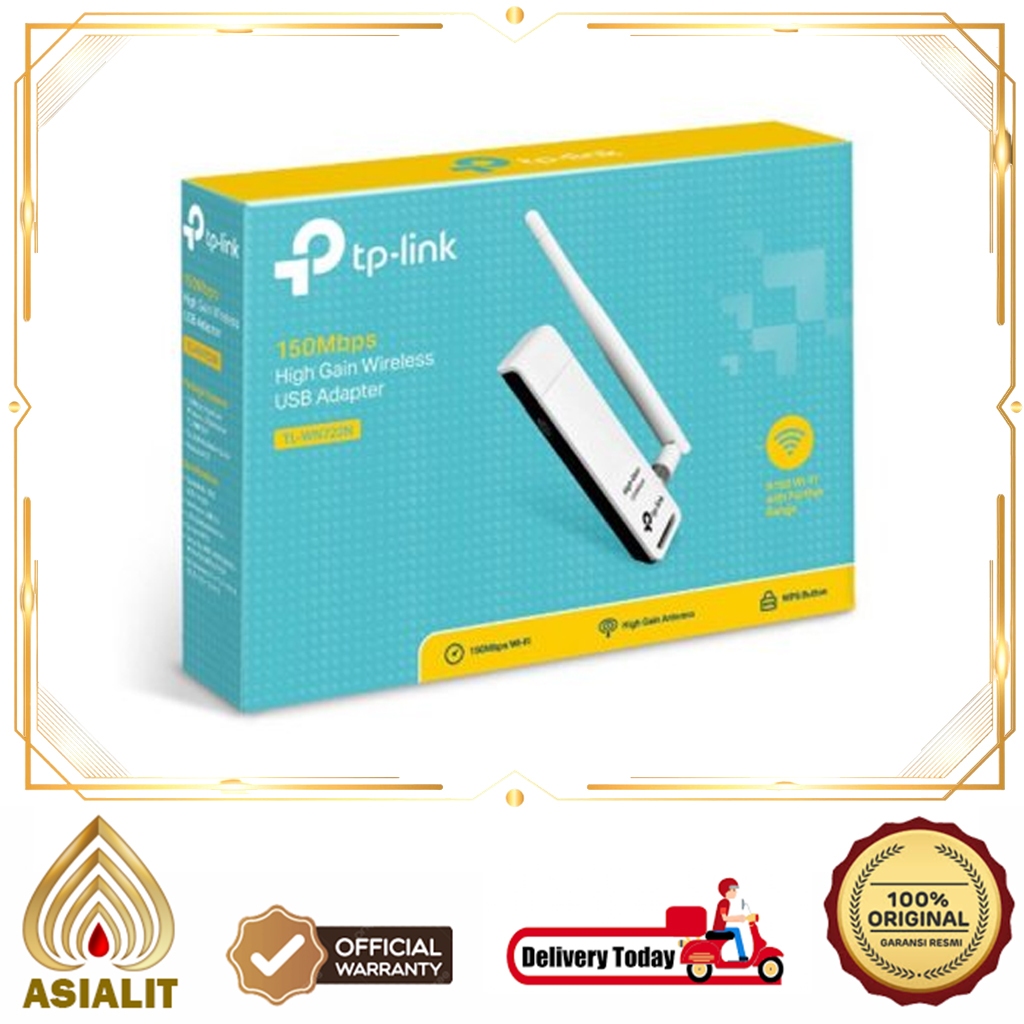 อะแดปเตอร์ USB TP-LINK TL-WN722N ไร้สาย 150Mbps TL WN722N TLWN722N สินค้าเดิม
