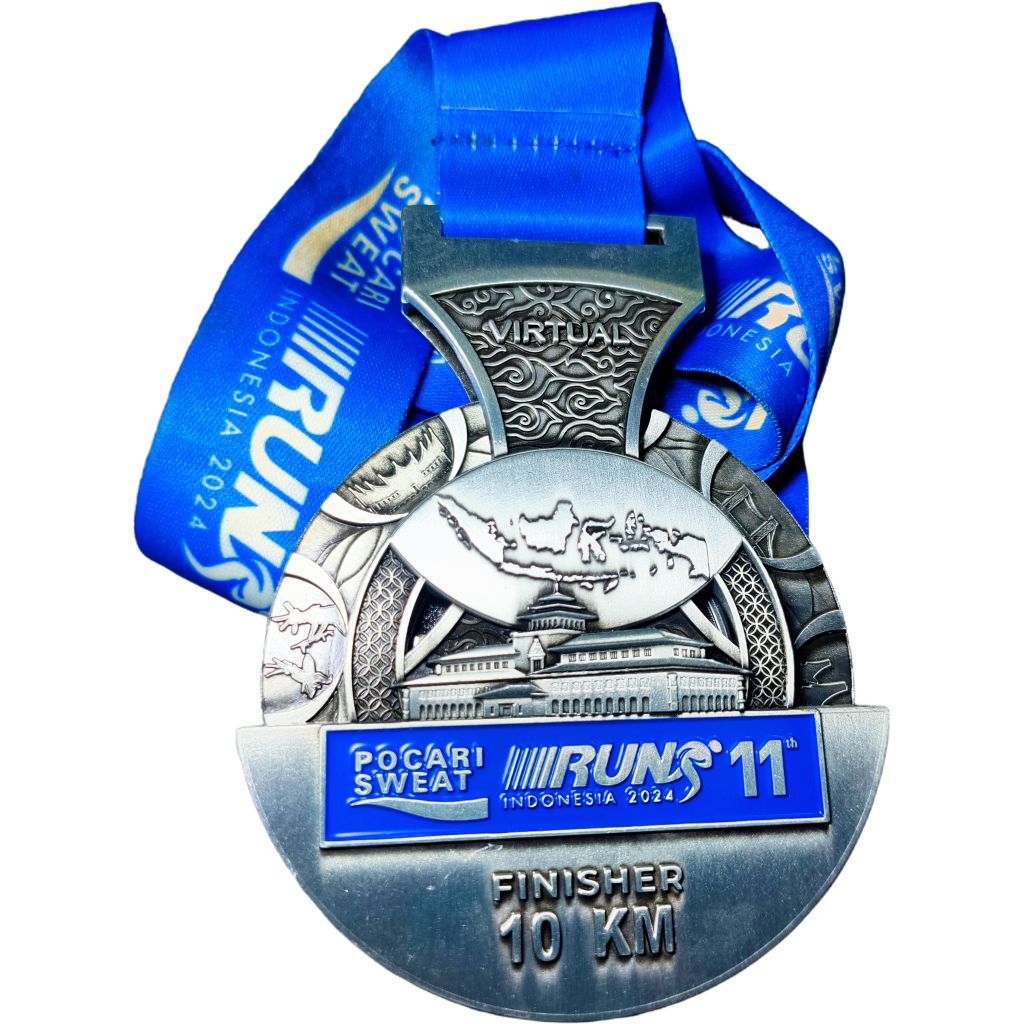 Virtual Running Pocari Sweat Run 21K 2024 Finisher Medal - Spin Medal