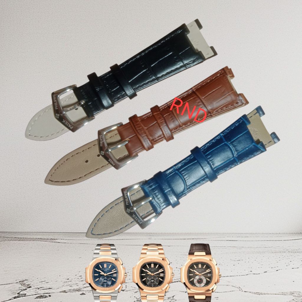 PATEK PHILIPPE NAUTILUS สายนาฬิกา PATEK PHILIPPE สายนาฬิกาหนัง