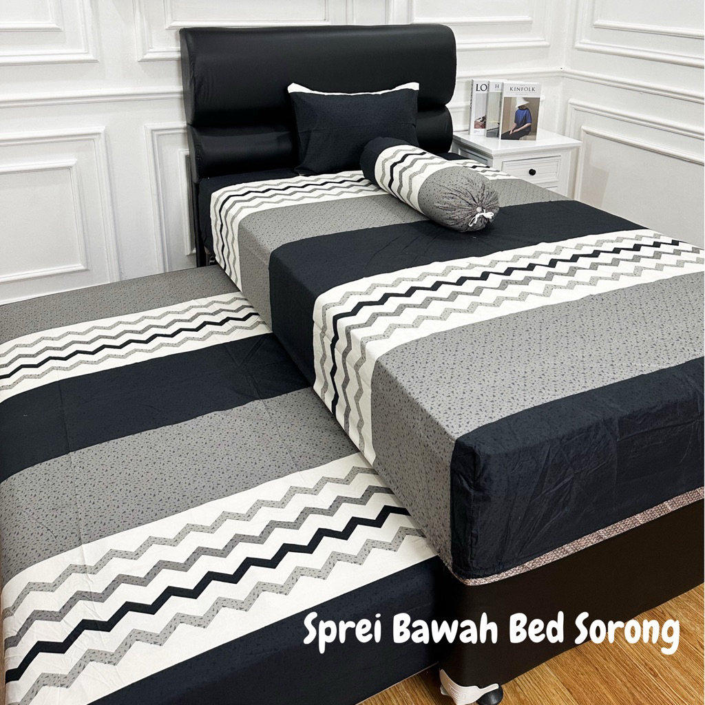 SINGLE BEDSHEET 120x180x30 BOTTOM DOUBLE RUBBER SORONG BED