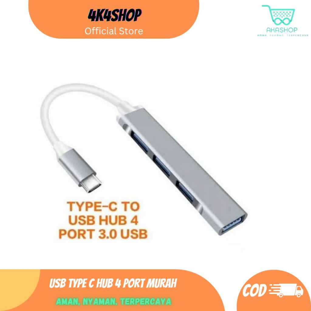 USB TYPE C HUB 4 PORT ELEGANT