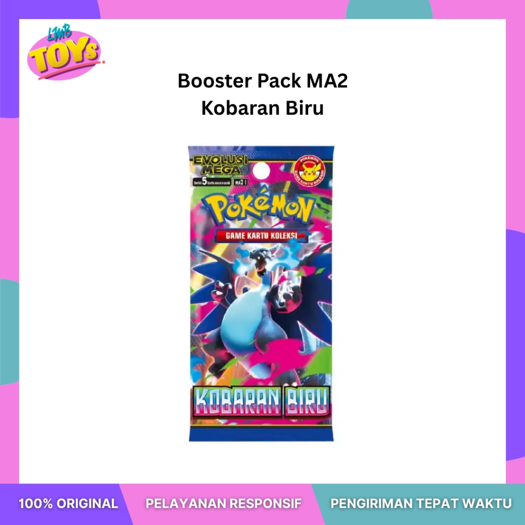 [LMB Toys] Pokemon MA2 Booster Pack – Blue Kobaran - แพ็คละ (5 ใบ)