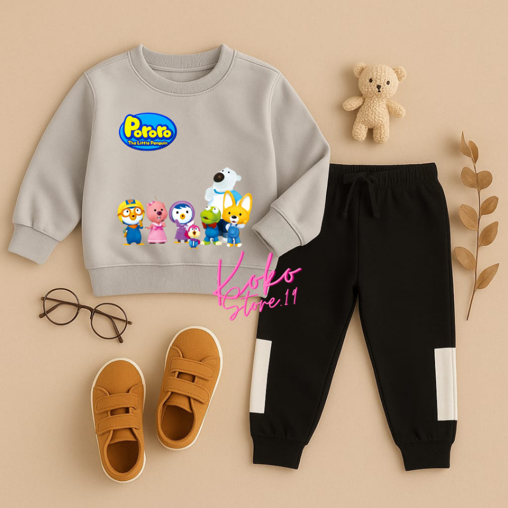 กางเกงจ็อกเกอร์เด็ก Pororo Pororo Image Unisex อายุ 2-8 ปี
