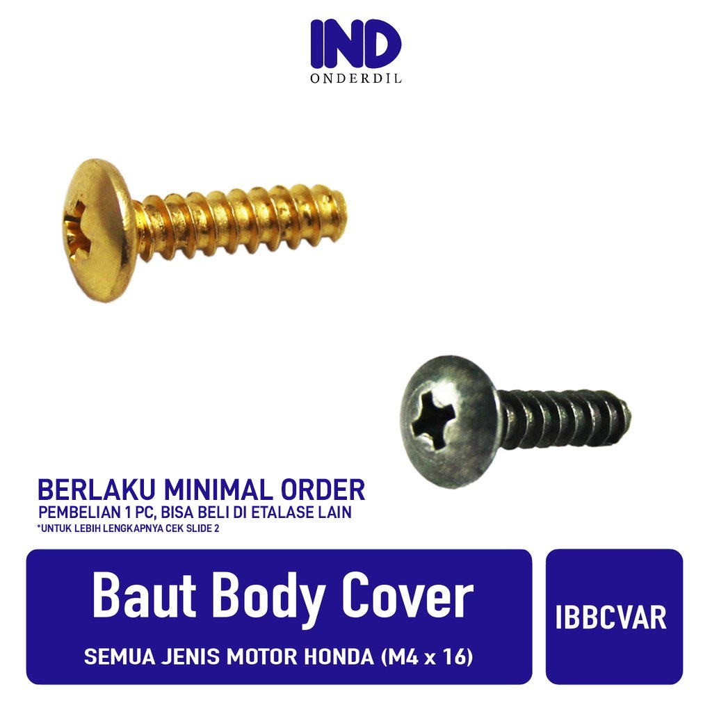 Honda Vario & Beat & Scoopy & Spacy Body Cover Bolts 4x15-M4x15