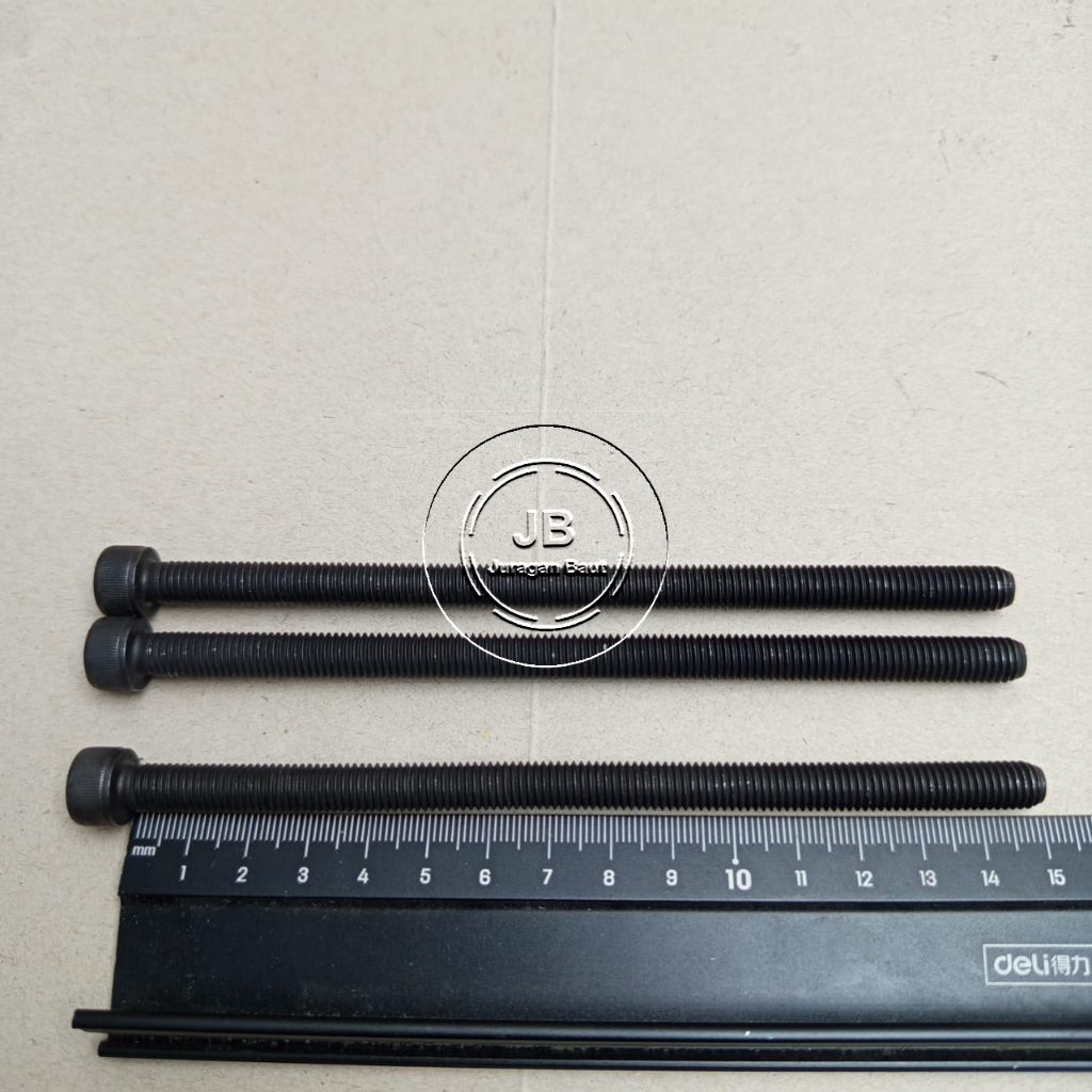 STEEL L-BOLT M8 X 150 FULL THAD LENGTH 15CM 15 CM M8X150 BAUD 12 THREAD DIAMETER 8MM L-KEY 6 L6 PITC