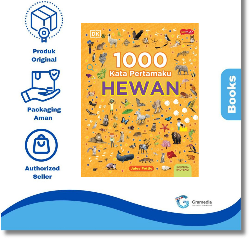Gramedia Palembang - Funtastic: My First 1000 Words - สัตว์