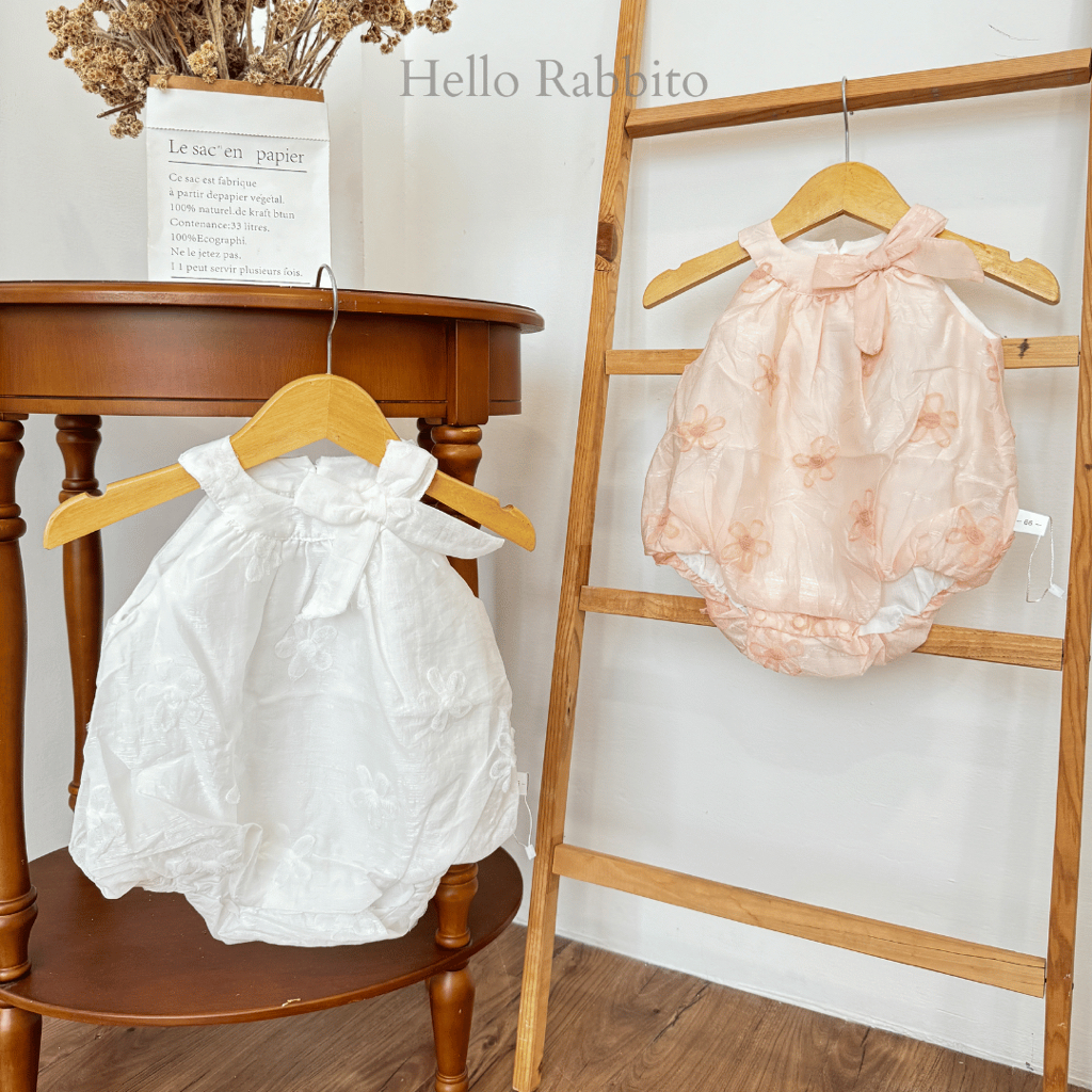 Hello Rabbito Lillian Lace Romper / ชุดรอมเปอร์เด็กผู้หญิง / เสื้อผ้าเด็กผู้หญิง / จัมเปอร์เด็ก / ชุ