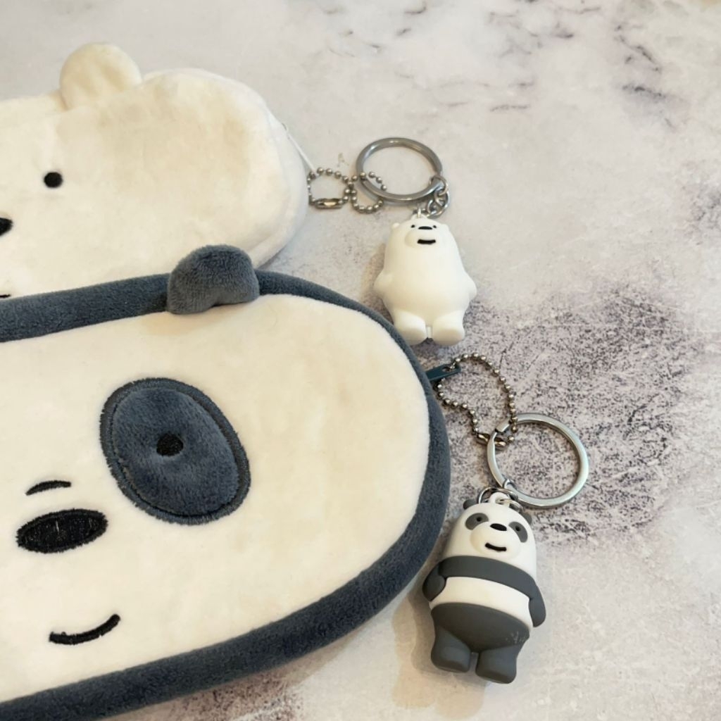 GANTUNGAN We Bear พวงกุญแจเปลือย Wbb มาตรฐาน Panda Grizzly พวงกุญแจน่ารักที่ไม่ซ้ํากันพวงกุญแจของที่
