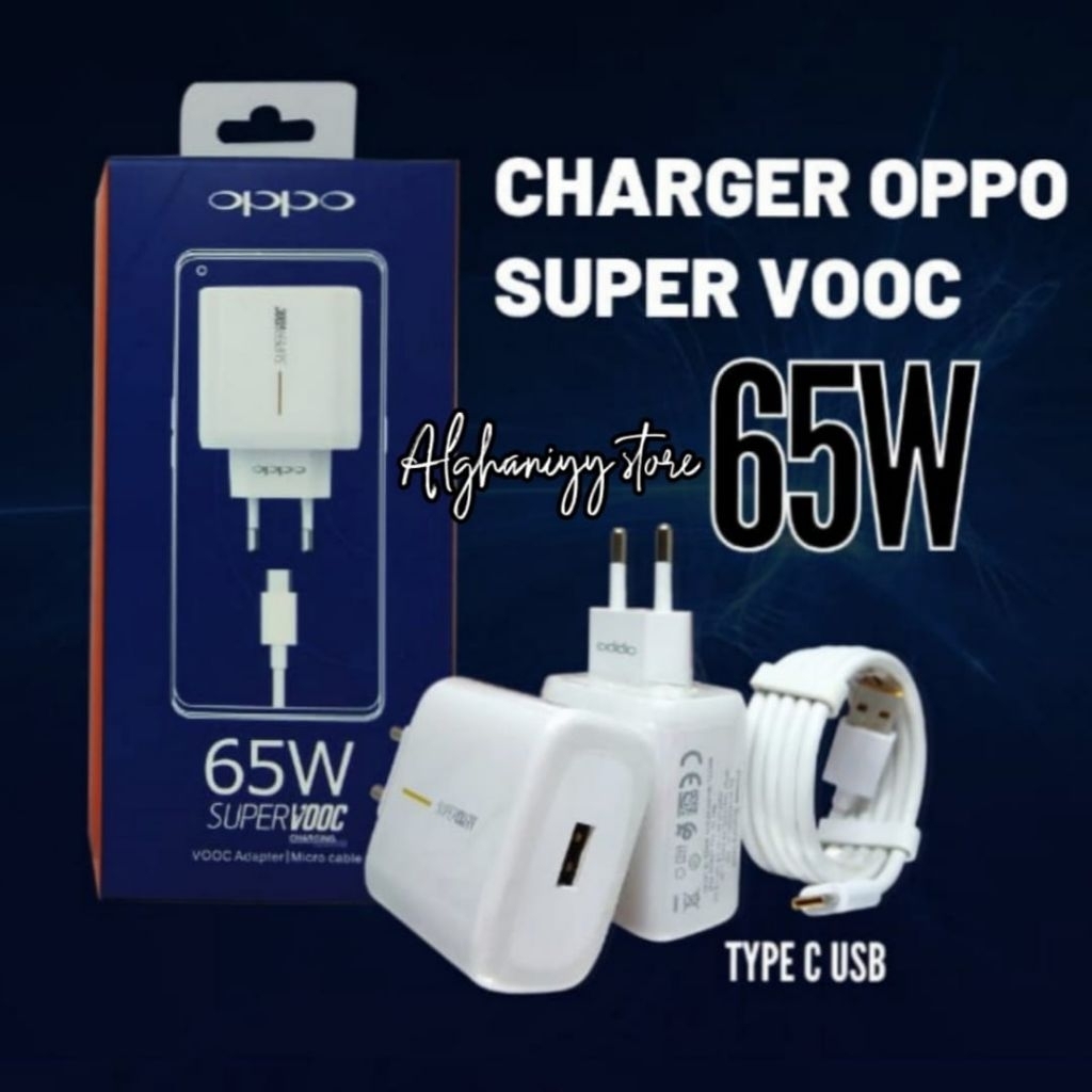 OPPO A3 NFC A3x A5 Pro A5i A5i Pro Charger ของแท้ 100% Oppo SuperVOOC 65W USB C Charger