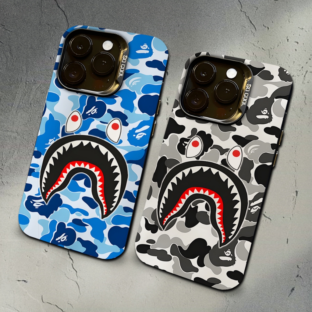 RN80 Bape CamouflageกรณีIPhone SeriesสําหรับIPhone 7 8 7 Plus 8 Plus X XS XR XS Max 11 11 Pro 11 Pro Max 12 Mini 12 12 Pro 12 Pro Max 13 Mini 13 Mini 13 Pro 13 Pro Max 14 14 Plus 14 Pro 14 Pro Max Soft Hard Board