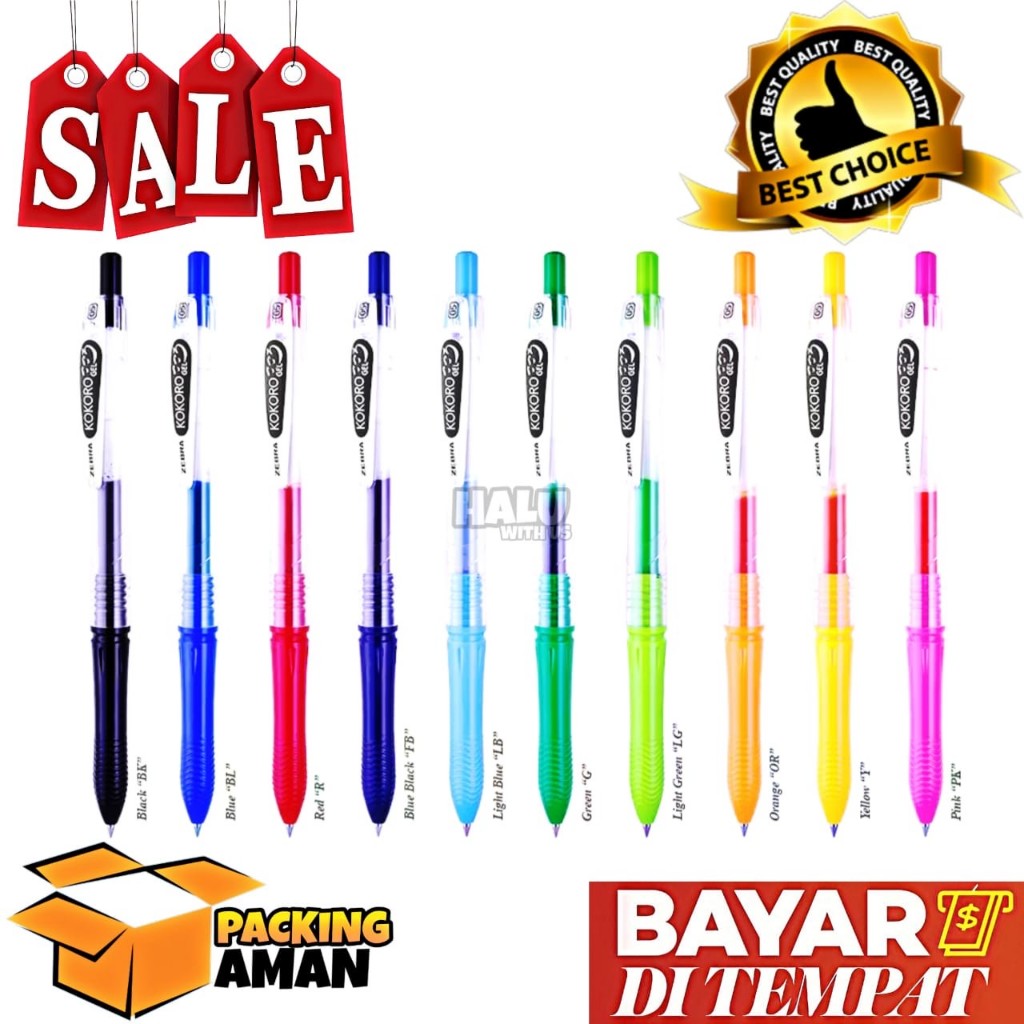 1 ชิ้น Kokoro ปากกาเจล 12 สีสีสัน 0.5 มม.ปากกาเจลแบบพับเก็บได้หมึกสีเจล / ZEBRA Kokoro ปากกาเจล