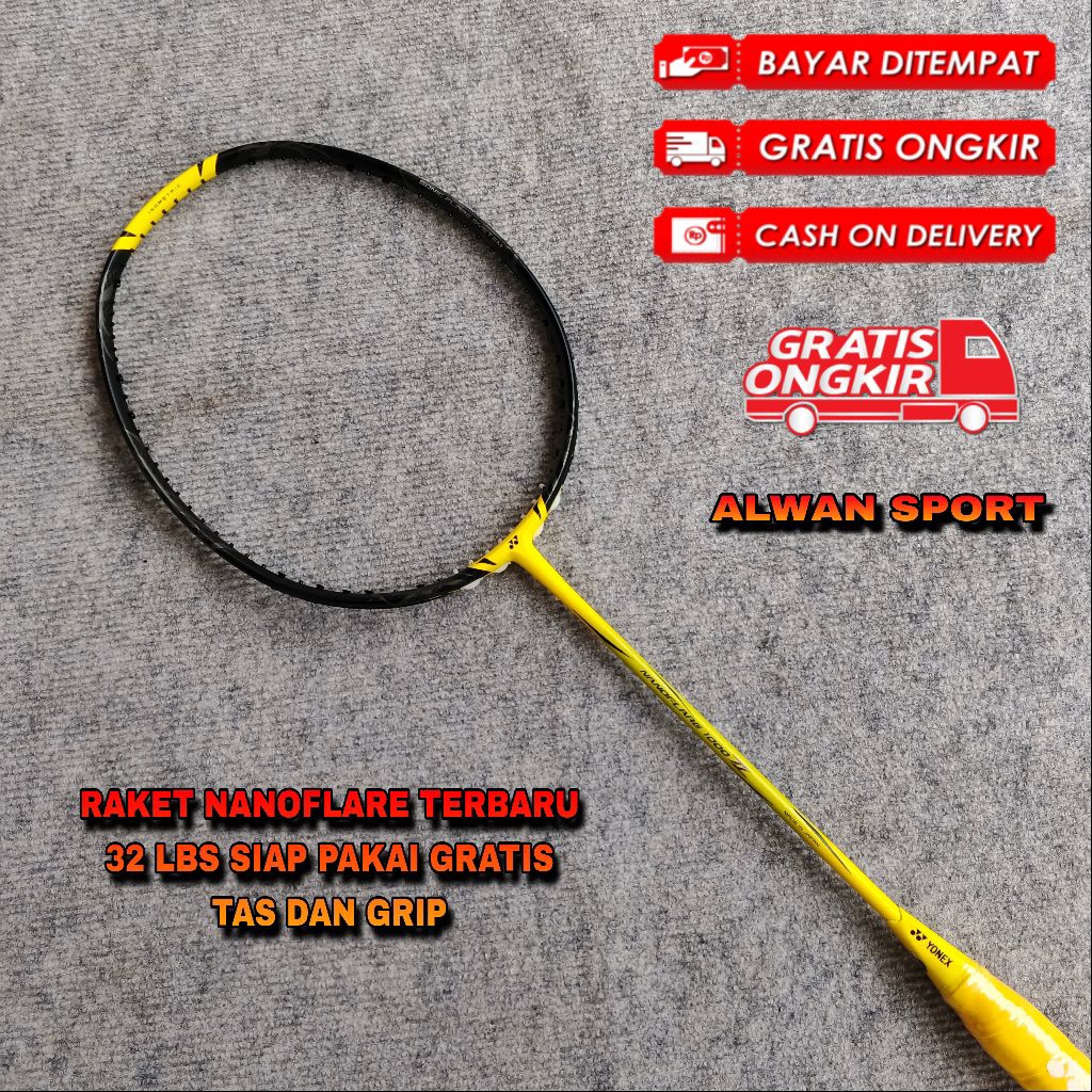 ใหม่ล่าสุด NANOFLARE 1000ZZ BADMINTON CKET 32 LBS READY TO USE FREE BAG AND GRIP