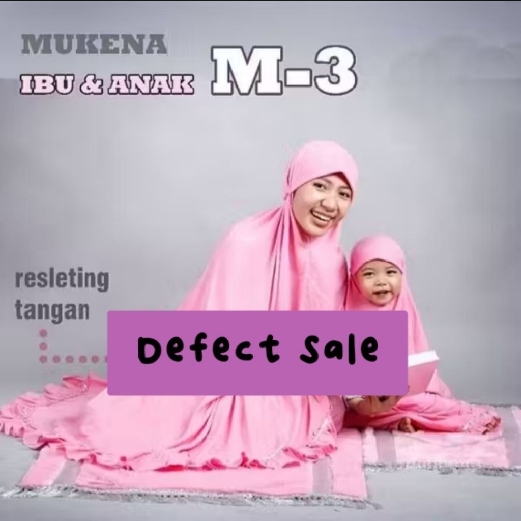 ข้อบกพร่อง Mukena สี M03 1y-5y