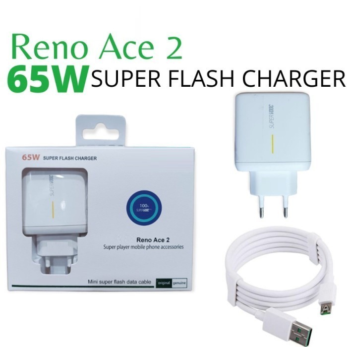 เครื่องชาร์จ SuperVooc สําหรับ Android Reno Ace 2 65W ต้นฉบับ 100 เครื่องชาร์จซุปเปอร์แฟลช